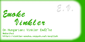 emoke vinkler business card